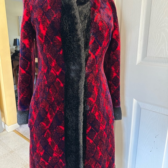1970s GIVENCHY for Bergdorf Goodman 70s faux fur Maxi coat M - Picture 7 of 13